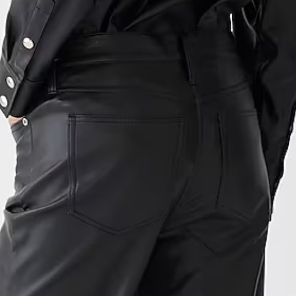 J.Crew Slim wide-leg pant in faux leather - Picture 7 of 15